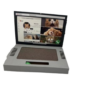 Rascador para gatos con forma de computadora, cuaderno plegable creativo, cartón corrugado de alta calidad, resistente a los arañazos y - Product Image 3