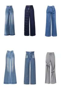<span class=keywords><strong>Jeans</strong></span> <span class=keywords><strong>Cargo</strong></span> da <span class=keywords><strong>Donna</strong></span> all'Ingrosso, Traspiranti, a Vita Alta, Vestibilità Ampia, Stile Casual, Gamba Larga - Product Image 3