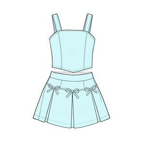 Ensemble de yoga pour filles : haut sans manches et jupe avec short intégré, taille et couleur personnalisables, livraison rapide pour les sports de plein air - Product Image 3