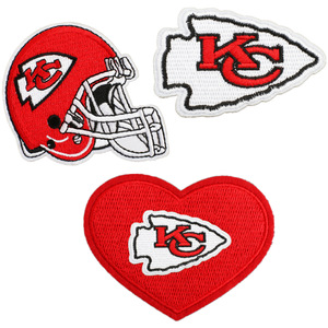 Venta caliente <span class=keywords><strong>NFL</strong></span> Football Team LOGO Chiefs Iron on Patches Sport Club Kansas City Chiefs Parches para sombrero - Product Image 6