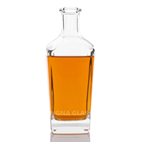 Bouteille de vin ou de liqueur en verre transparent vide personnalisée avec bouchon en liège 200ml-1000ml, impression sérigraphique, emballage pour brandy, whisky, diffuseur