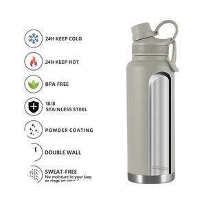 Botella de Agua Deportiva de Acero Inoxidable con Aislamiento al Vacío de Gran Capacidad (40 oz), Moderna y de Lujo, para Actividades al Aire Libre y Camping, Mantiene la Temperatura Fría o Caliente Durante 24 Horas - Product Image 3
