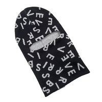 Logo personnalisé de concepteur sur l'ensemble imprimé, Jacquard réversible à un grand trou en laine, masque de Ski de pompier OEM