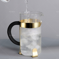 Cafetière à piston en verre Tenrey 350 ml 1000 ml, filtration à 3 couches, verre borosilicate résistant à la chaleur, pot à café et à thé