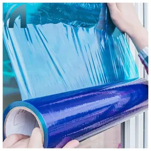 Kostenlose Probe PE Blau Schutzhülle Kunststoff Film für Windows Glas Spiegel