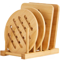 Support en bois résistant à la chaleur cuisine bambou dessous de plat