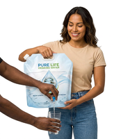 Sac à eau potable flexible de 3L, 5L, 10L, 15L avec valve pour l'emballage de liquides, sac en plastique