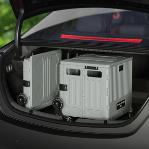 वानुओ घरेलू हैंड-पुल शॉपिंग कार्ट पोर्टेबल फोल्डेबल रोलिंग स्टोरेज कार्ट, टेलीस्कोपिक हैंडल और बड़ी क्षमता के साथ - Product Image 5