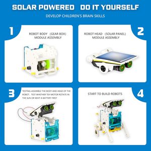Tuổi 8-12 Gốc 13-Trong-1 Năng Lượng Mặt Trời Robot Điện Kit Tự Làm Thí Nghiệm Xây Dựng Thiết Lập Khoa Học Kỹ Thuật Đồ Chơi - Product Image 5