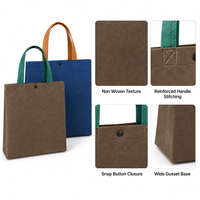 Sacs non tissés écologiques personnalisables pour le branding de votre magasin – Épais, durables, avec poignées découpées en D, couleur personnalisée, pour courses et transport réutilisables