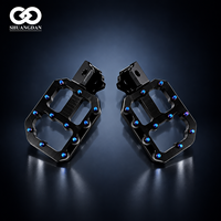 Repose-pieds en aluminium CNC SD de 62 mm de large, anodisés bleus, avec clous antidérapants pour moto électrique Sur Ron Light Bee X LBX