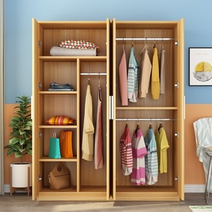 <span class=keywords><strong>Armoire</strong></span> en bois économique, simple, en bois massif, style <span class=keywords><strong>armoire</strong></span> de rangement, avec portes battantes, pour la maison, les chambres, les petits appartements, la location - Product Image 3