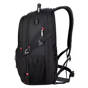Mochila de viaje de gran capacidad de 17 pulgadas con 3 compartimentos para hombres, Puerto USB impermeable de nailon 1680D, neopreno con cremallera Simple a la moda - Product Image 2