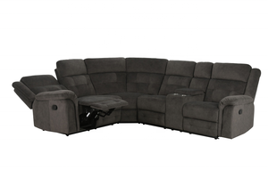 أريكة زاوية قابلة للطي يدويًا SX-81321 مع كونسول وحامل أكواب من الفولاذ المقاوم للصدأ، أريكة زاوية قماشية (مقعدين قابلين للطي يدويًا) - Product Image 3