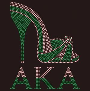 <span class=keywords><strong>AKA</strong></span> Sorority Rhinestone Transfer <span class=keywords><strong>Iron</strong></span> <span class=keywords><strong>on</strong></span> pour Alpha kappa T Shirt Shoes <span class=keywords><strong>AKA</strong></span> 1908 Design - Product Image 4