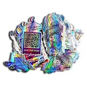 עמיד למים קריקטורה ויניל pvc קישוט מדבקה דקסל מותאם אישית הולוגרפית נצנצים לוגו die לחתוך מדבקה עם qr קוד - Product Image 2