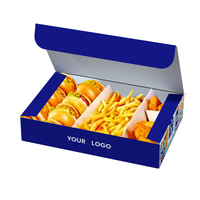 Boîtes à emporter personnalisées pour aliments, boîtes à shawarma et frites avec fentes, boîtes à emporter jetables, design gratuit