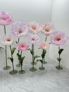 Nouveau design toile de fond de mariage <span class=keywords><strong>tenture</strong></span> murale plafond fleur géante papier soie <span class=keywords><strong>Organza</strong></span> Art Installation décor scène toile de fond - Product Image 5