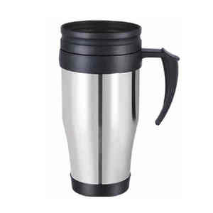 Taza de Acero Inoxidable para Auto, 450 ml, Exterior de Plástico, Interior de Acero, Inserto de Papel Aislante, a Prueba de Fugas, Aislamiento Térmico de 6-12 Horas - Product Image 3