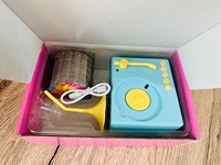 Caja de música para bebé, reproductor de música para niños, incluye 96 grabaciones conmutables, juguete educativo, gramófono para niños