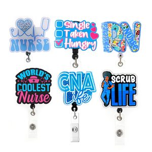 Personalizzato all'ingrosso personalizzato infermiera RN Badge reel Scrub Life CNA Badge Reel <span class=keywords><strong>accessori</strong></span> per <span class=keywords><strong>infermiere</strong></span> - Product Image 2