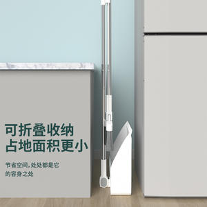 Juego de escoba y recogedor de plástico giratorio para limpieza del hogar con cerdas suaves y diseño vertical - Product Image 4