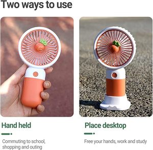Dễ Thương Trái Cây Phim Hoạt Hình Thiết Kế Nhỏ Mini Fan Có Thể Sạc Lại Xách Tay Mini Fan Nhựa Mini Cầm Tay Fan - Product Image 3