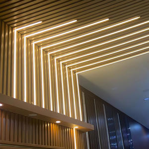 Bande lumineuse LED d'intérieur en polaire noire dure verte pour panneaux muraux acoustiques insonorisés en fibre de polyester et bois à lattes 3D 60x240 30X30 - Product Image 5