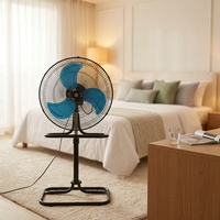 Ventilateur sur pied en métal 300W, 3 pales, contrôle mécanique de la vitesse, pour la maison, la chambre à coucher, le salon