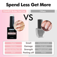 FZANEST Gel de construction pour extensions d'ongles sans HEMA en bouteille, Gel de construction BIAB sans HEMA en vrac, Gel vernis BIAB pour ongles