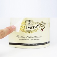 Étiquettes de vin rouge de haute qualité, dorées à chaud UV, gaufrées argentées 3D, autocollants pour bouteilles, fabricants d'étiquettes en vinyle pour l'alimentation et les boissons