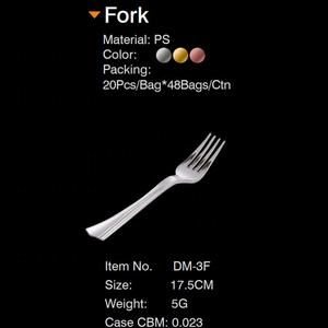 أدوات مائدة مخصصة للاستعمال مرة واحدة فاخرة تشبه الفضة PS طقم أدوات مائدة للحلوى والطعام تشمل ملعقة وشوكة سكين f - Product Image 6