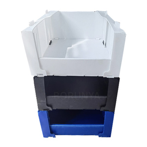 wholesale stackable pp correx corrugated pick bins for plastic clothing coroplast corflute picking bins boxes
