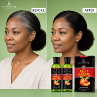 Tinte Natural a Base de Hierbas y Vinagre de Durazno para Cabello Negro, 100ml*2, 100% Cobertura de Canas, Sin Amoníaco, Coloración Permanente en Crema
