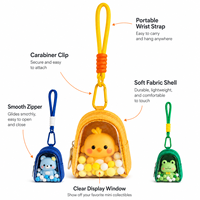 Sac de rangement mini clés de haute qualité en PVC transparent avec sangles, boîte surprise tendance, porte-monnaie et porte-clés de voiture, cadeau