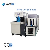 Machine de fabrication de bouteilles semi-automatique certifiée LS-B20LCE avec PLC, pour bouteilles de 5 gallons, machine de soufflage par étirage pour barils en plastique de 5L à 25L