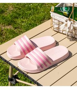 รองเท้าแตะผู้หญิง EVA แฟชั่นใหม่ สำหรับใส่ในบ้าน ลายคลื่น สำหรับครอบครัว คู่รัก ใส่ในห้องน้ำ ลายทางสีดำ รองเท้าแตะผู้หญิงสำหรับฤดูร้อน ขายส่ง - Product Image 4