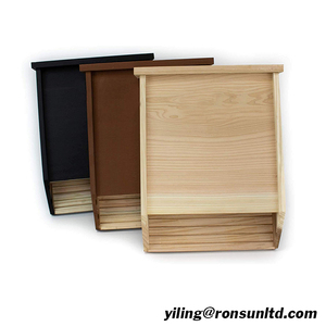 Asılı doğal ahşap yarasa evi açık çift odası kuş evi ahşap yarasa kutusu barınak - Product Image 4