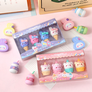 Soododo Four Mixed Animal Shape Student Radiergummis Set Neues Dessert-Getränke thema für den Klassen zimmer gebrauch für den Geschenk großhandel - Product Image 3