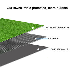 Aangepaste Kleur Paars Vers Groen Nep Gras 25X25 Outdoor Kunstgras Tapijt Voor Tuin En Multi-Use - Product Image 5