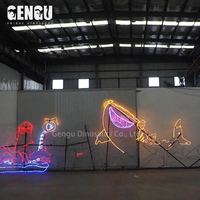 Lumière à motif de dinosaure à LED 3D pour décorations de vacances-Suspendue pour Noël Nouvel An Chinois Nouvel An Ramadan Halloween Diwali