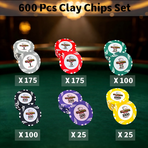 Ensemble <span class=keywords><strong>de</strong></span> jetons <span class=keywords><strong>de</strong></span> casino en argile sans MOQ, 600 pièces, avec valise en aluminium à roulettes, style <span class=keywords><strong>de</strong></span> jetons sélectionnable, configuration par défaut pour salle <span class=keywords><strong>de</strong></span> jeux VIP - Product Image 2