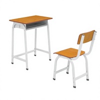 Meubles d'école primaire et secondaire en gros, ensemble bureau et chaise pour étudiants, table et banc en bois et métal, Escritorio Y Silla De Estudiante