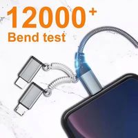 Câble de données USB à charge rapide PD 66W Type C vers Type C en nylon tressé 5 en 1 à bon prix