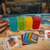 Vente chaude Porte-cartes en cuir noir personnalisé Boîtes de rangement en PP pour cartes à collectionner et rangement de crayons
