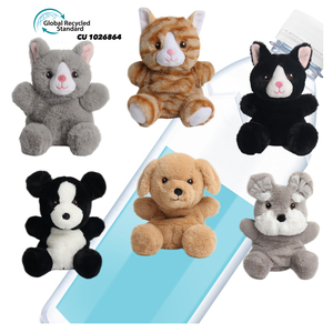 Cuentas recicladas Juguetes de animales de peluche Juguetes de peluche para mascotas Lindo gato y perro Peluche - Product Image 1