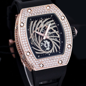 Paramount GOLD Moissanite Tourbillon Skeleton BEZEL tonneau นาฬิกาข้อมืออัตโนมัตินาฬิกาคู่ Encore Gala - Product Image 1