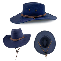 Chapeau de cowboy décontracté à large bord avec logo personnalisé, protection solaire, unisexe, en daim, pour l'extérieur et le voyage