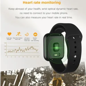 Reloj P80 de doble correa, pulsera deportiva con pantalla completa, monitor de ritmo cardíaco, BT, recordatorio de mensajes, para IOS y android