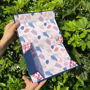 Fashion printed <b>small</b> foldable product gift <b>storage</b> <b>box</b>, foldable magnetic, can be customized according to needs - Product Image 2
